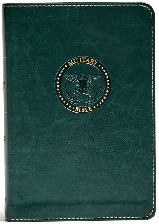 CSB Military Bible, Green LeatherTouch