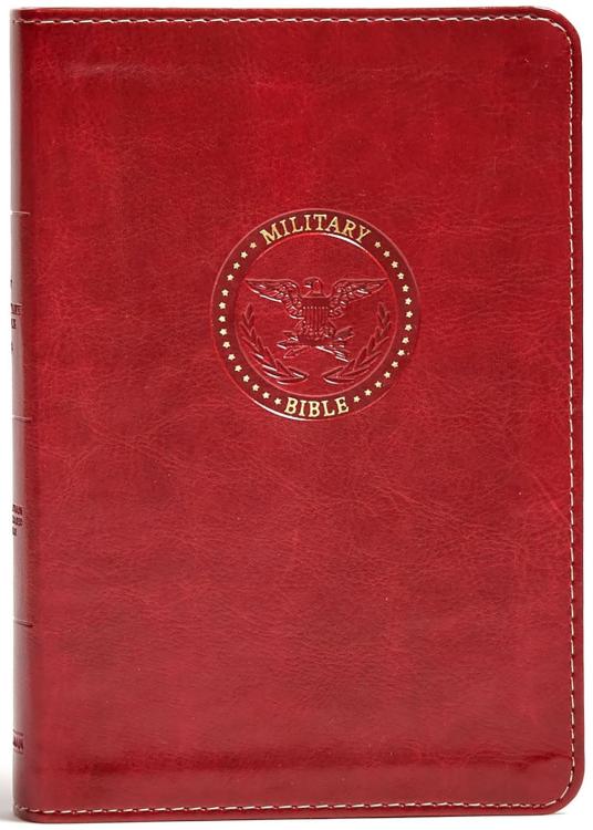 CSB Military Bible, Burgundy LeatherTouch for Marines