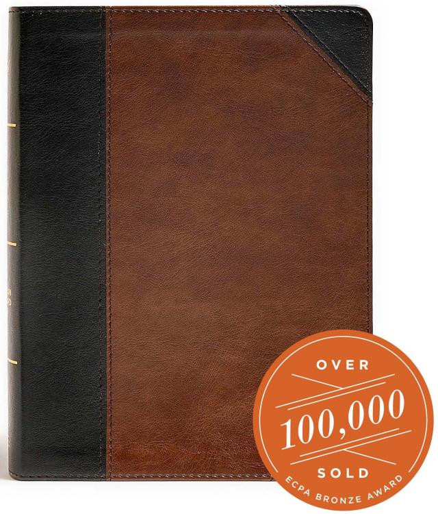 CSB Tony Evans Study Bible--soft leather-look, black/brown