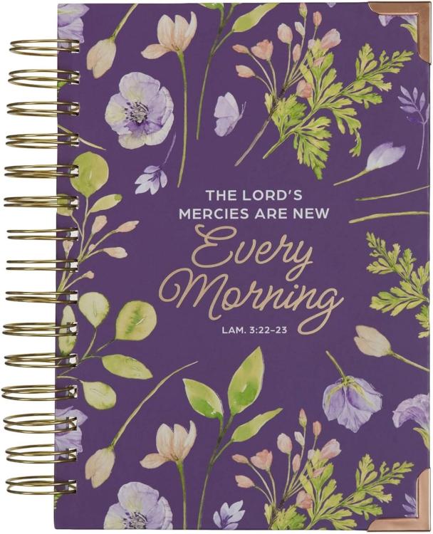 New Mercies Every Morning Purple Floral Wirebound Journal