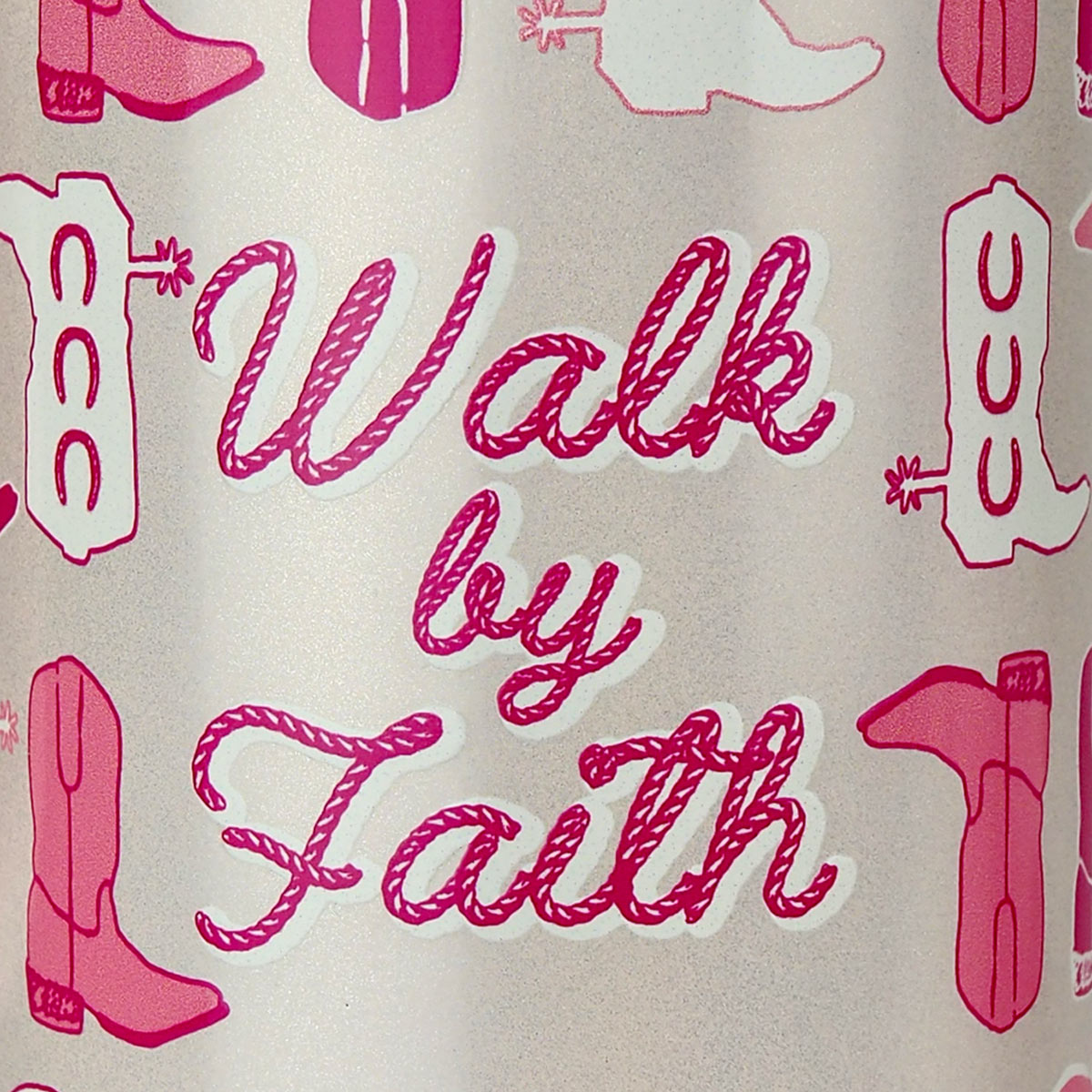 Kerusso 30 oz Stainless Steel Mug with Straw Walk By Faith