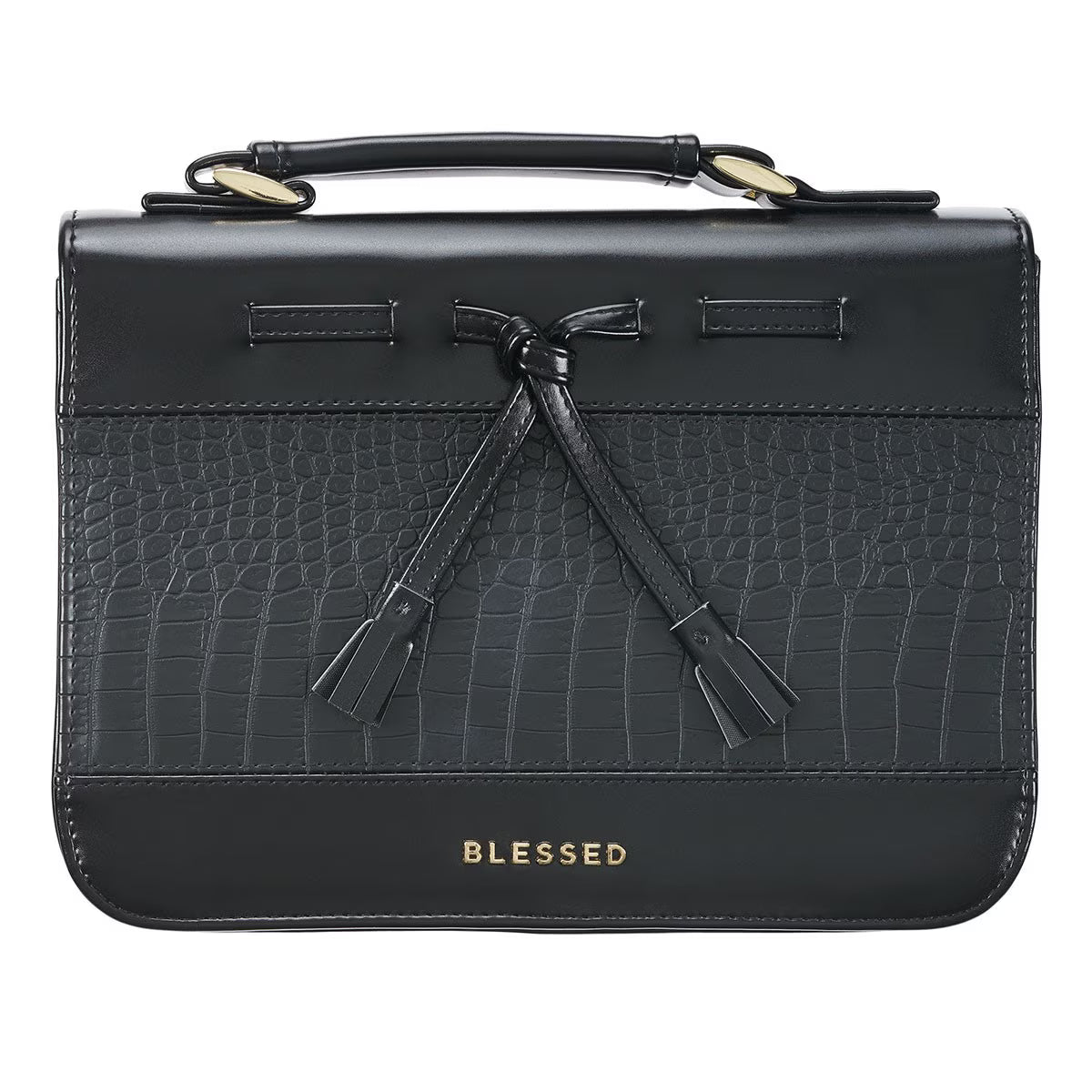 Bible Cover Fashion Black Blessed Badge, Medium