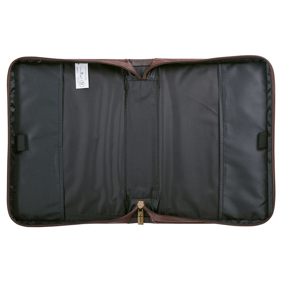 Strength and Defense Walnut-Brown Faux Leather Classic Bible Cover- Exodus 15:2 Large