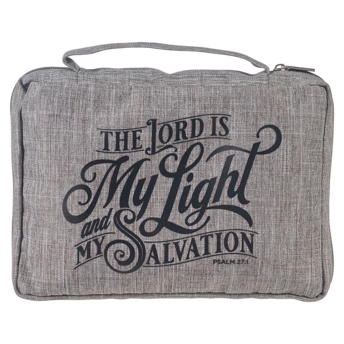 My Light and Salvation Gray Value Bible Cover, Large