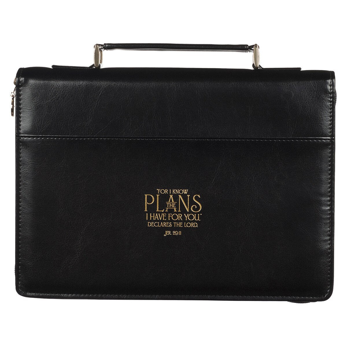 Hope and a Future Botanical Midnight Faux Leather Fashion Bible Cover - Jeremiah 29:11, Large