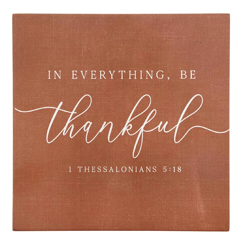 Harvest Word Block - In Everything Be Thankful