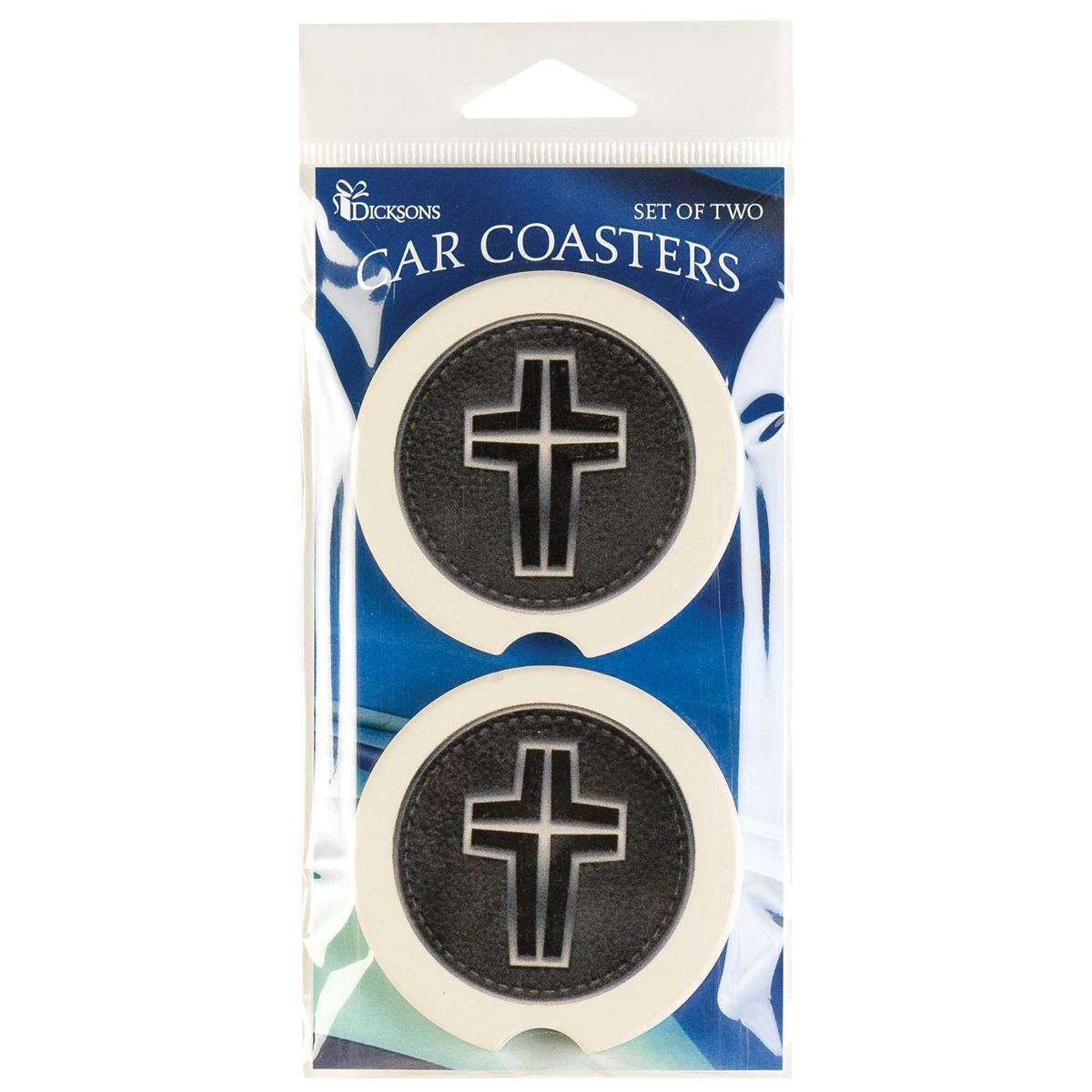 Car Coasters Cross 2-Pack