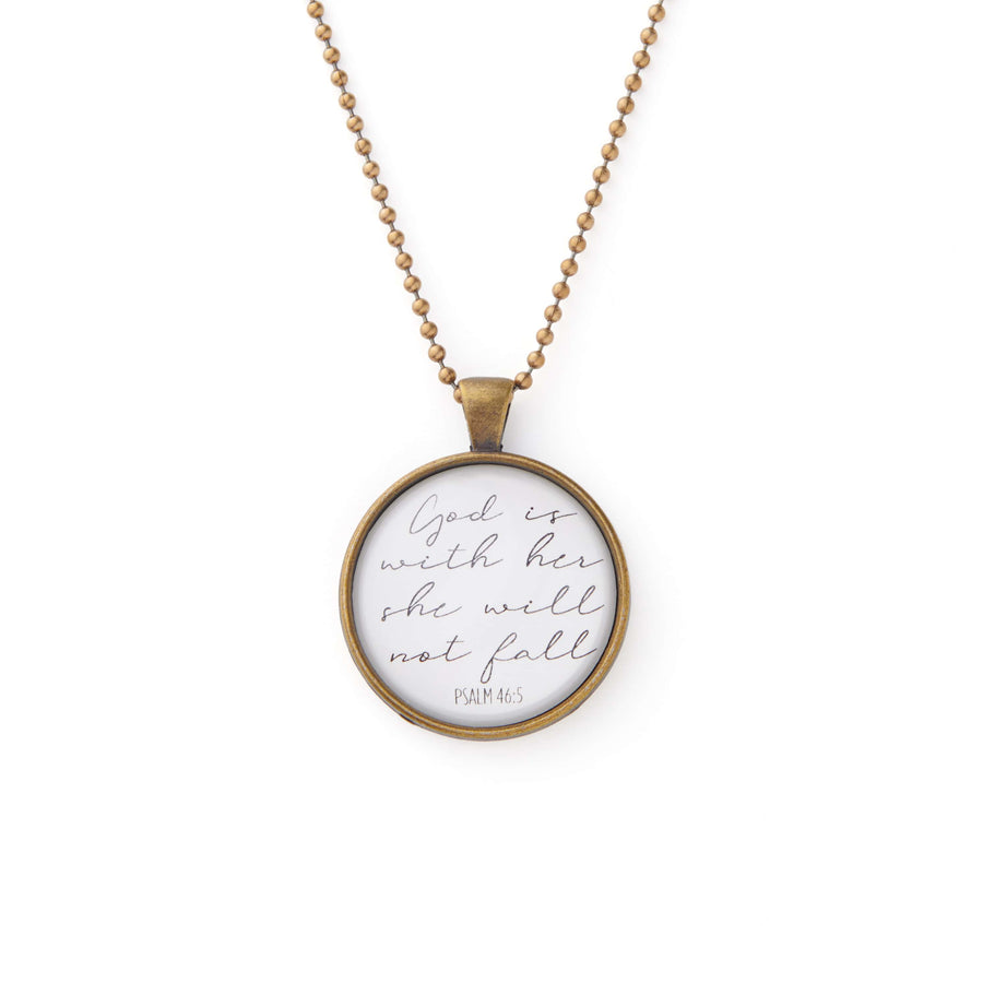 God Is With Her Necklace