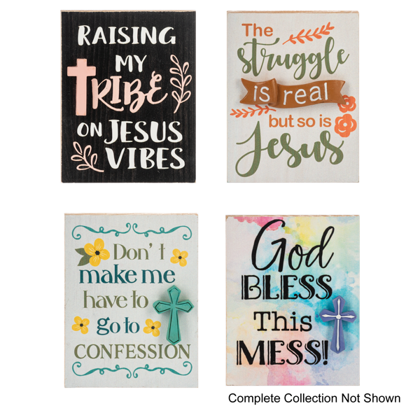 Words of Faith Humor Magnets with Attachments