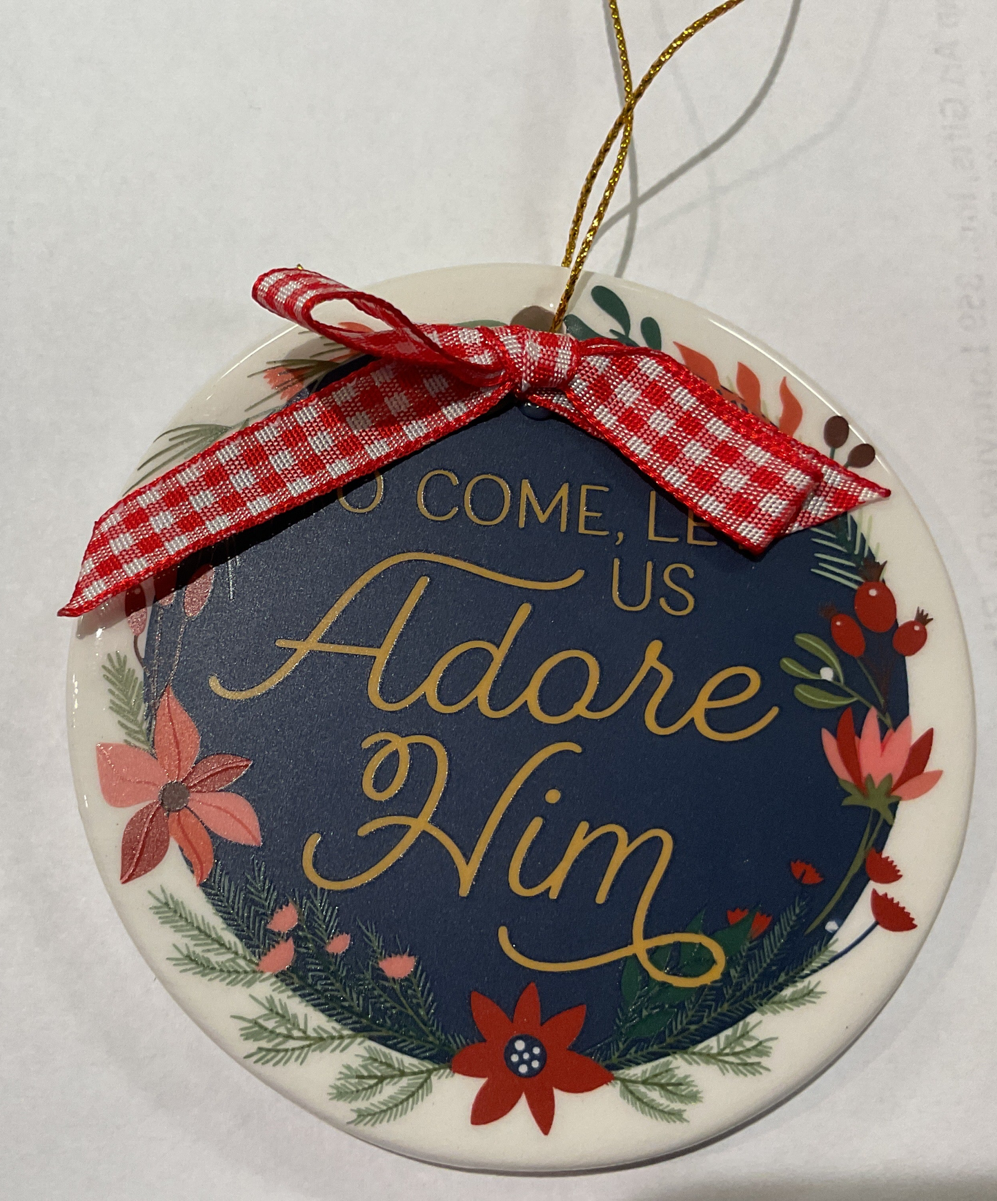 Come Let Us Adore Him Christmas Ornament