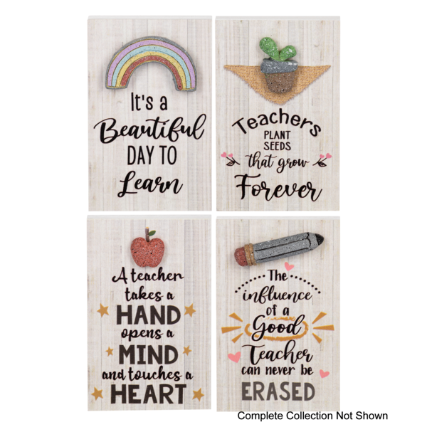 Mini Teacher Message Wooden Plaque