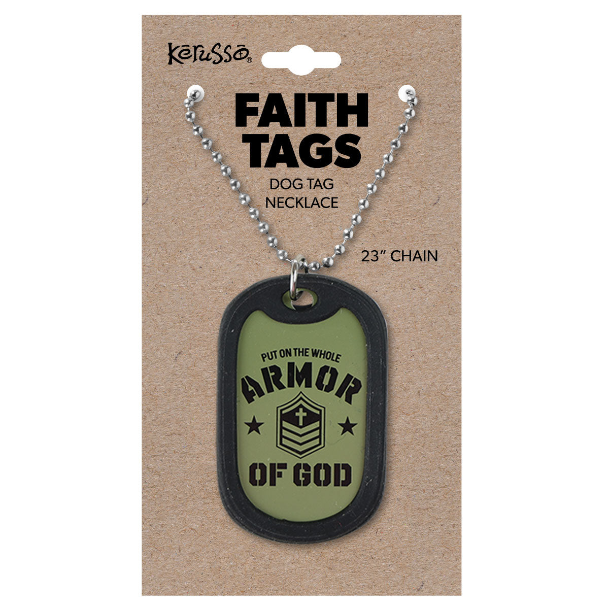 Faith Gear Dog Tag Necklace - Armor Of God