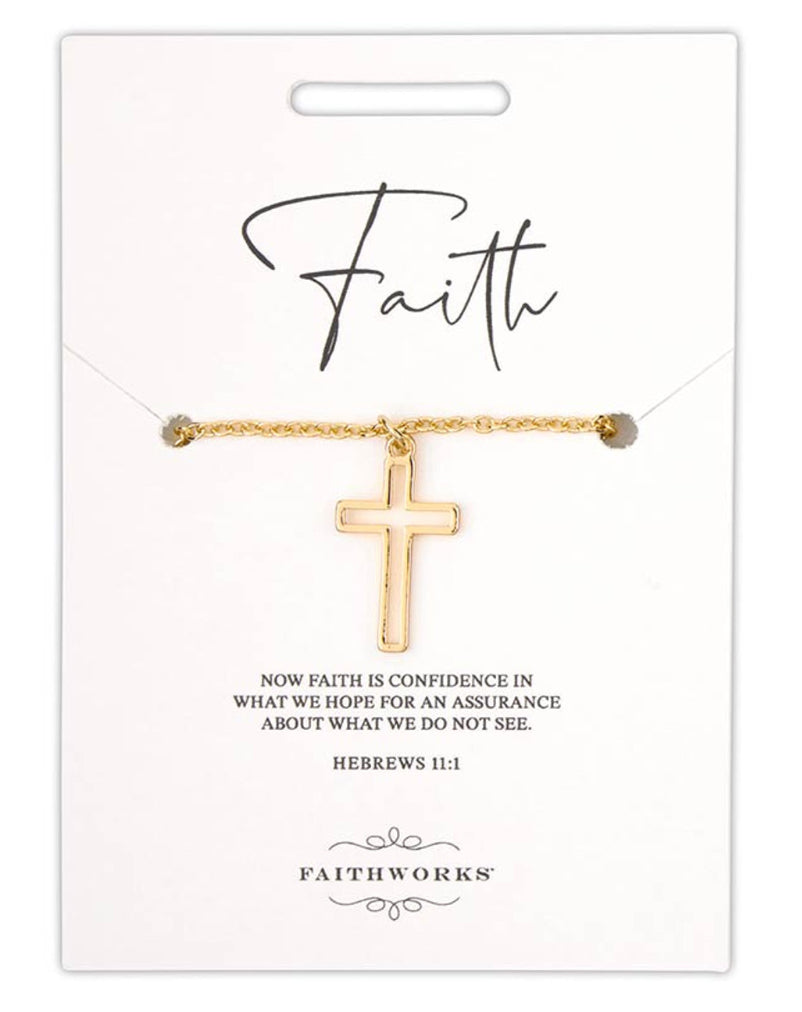 Cutout Cross necklace - Gold