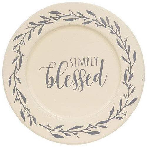Always Grateful Floral Band Plate