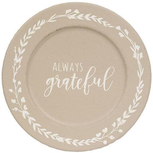 Always Grateful Floral Band Plate