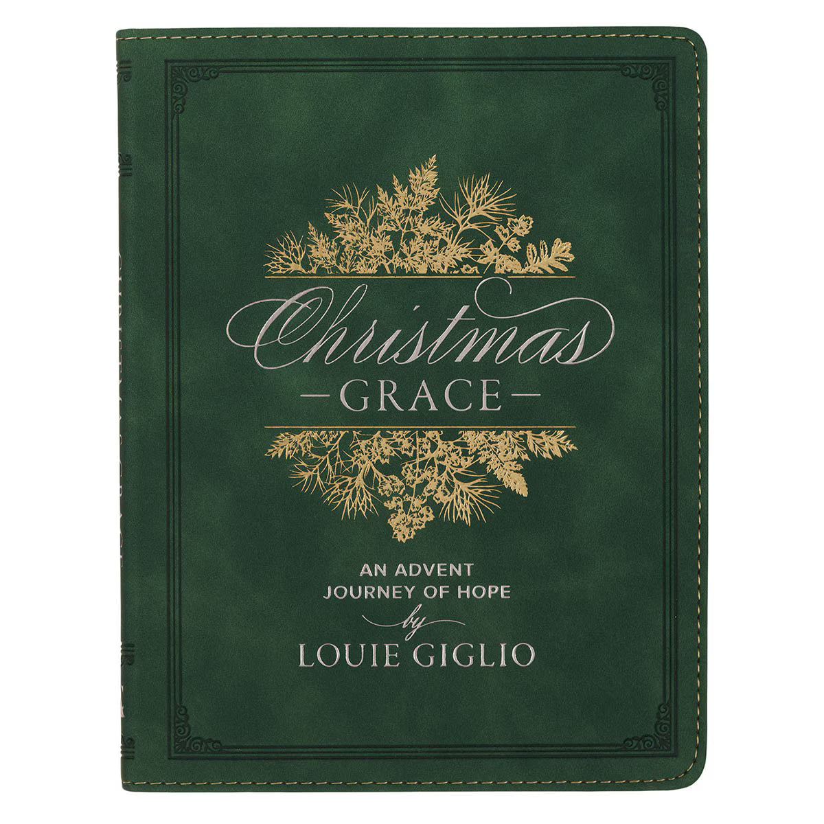 Christmas Grace Green Faux Leather Advent Devotional by Louie Giglio