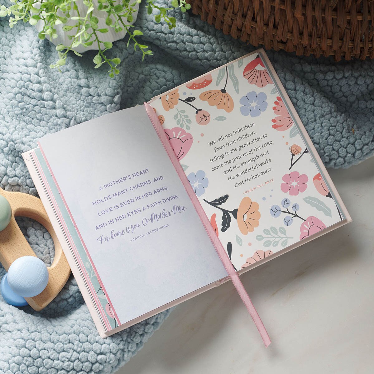 Pocketful of Blessings for New Moms Pink Hardcover Gift Book by Robin Jones Gunn