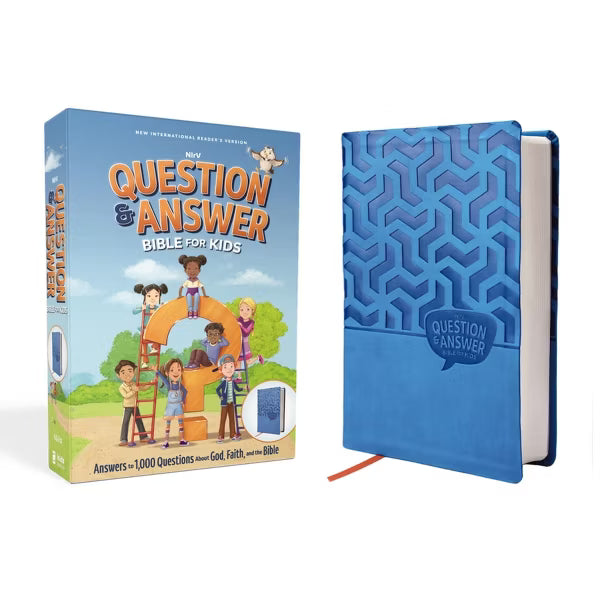 Nirv, Question and Answer Bible for Kids, Leathersoft, Blue