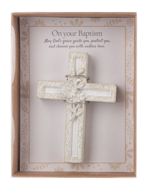 Cross in Gift Box - On Your Baptism