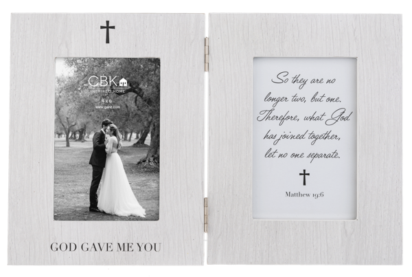God Gave Me You with Bible Verse 4x6 Dual Frame