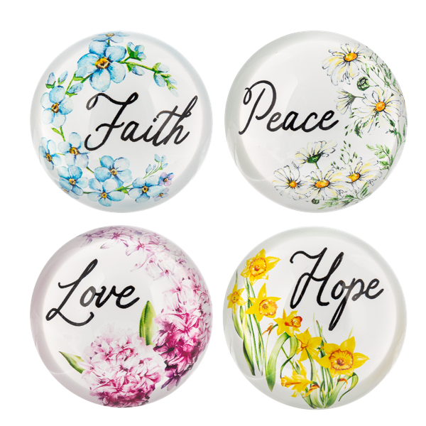 Spring Flower with Text Paperweight