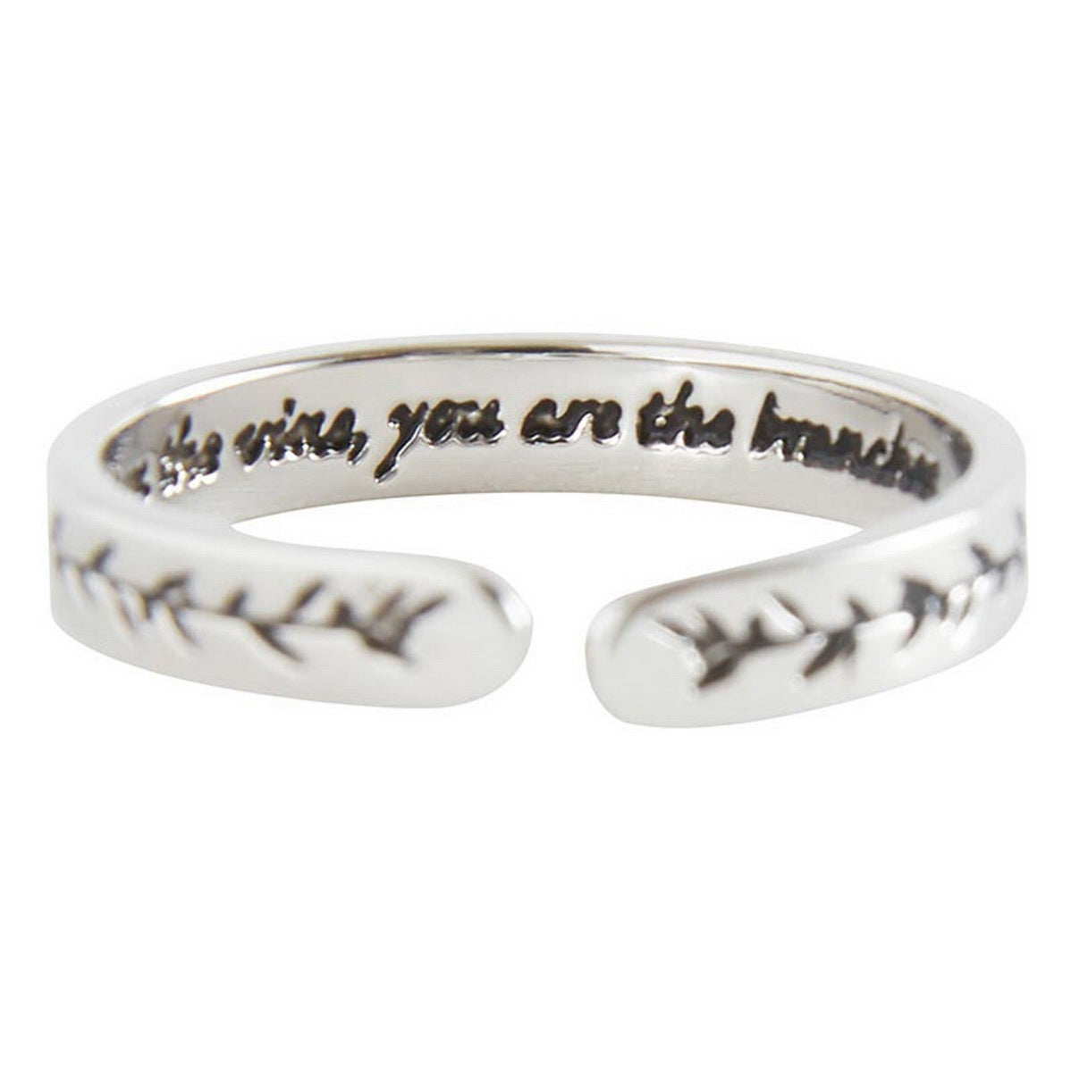 Jesus is the Vine Ring, Silver/Gold