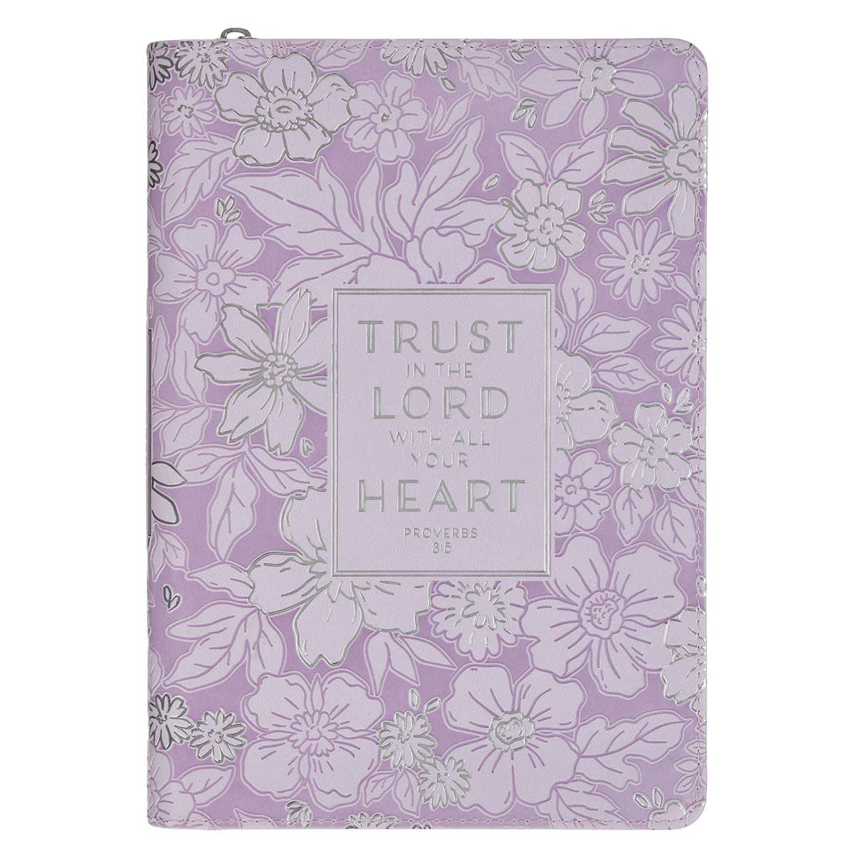Trust in the Lord Lilac Floral Classic Journal with Zipper Closure - Proverbs 3:5