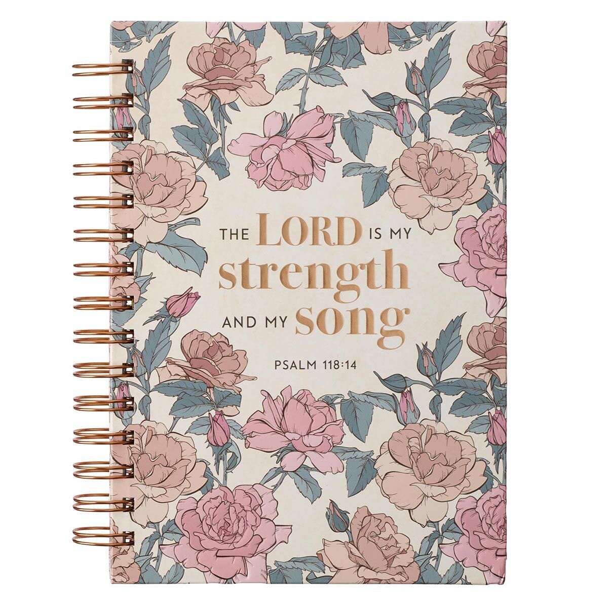 Journal Spiral-bound Cream Floral My
Strength & My Song Ps. 118:14