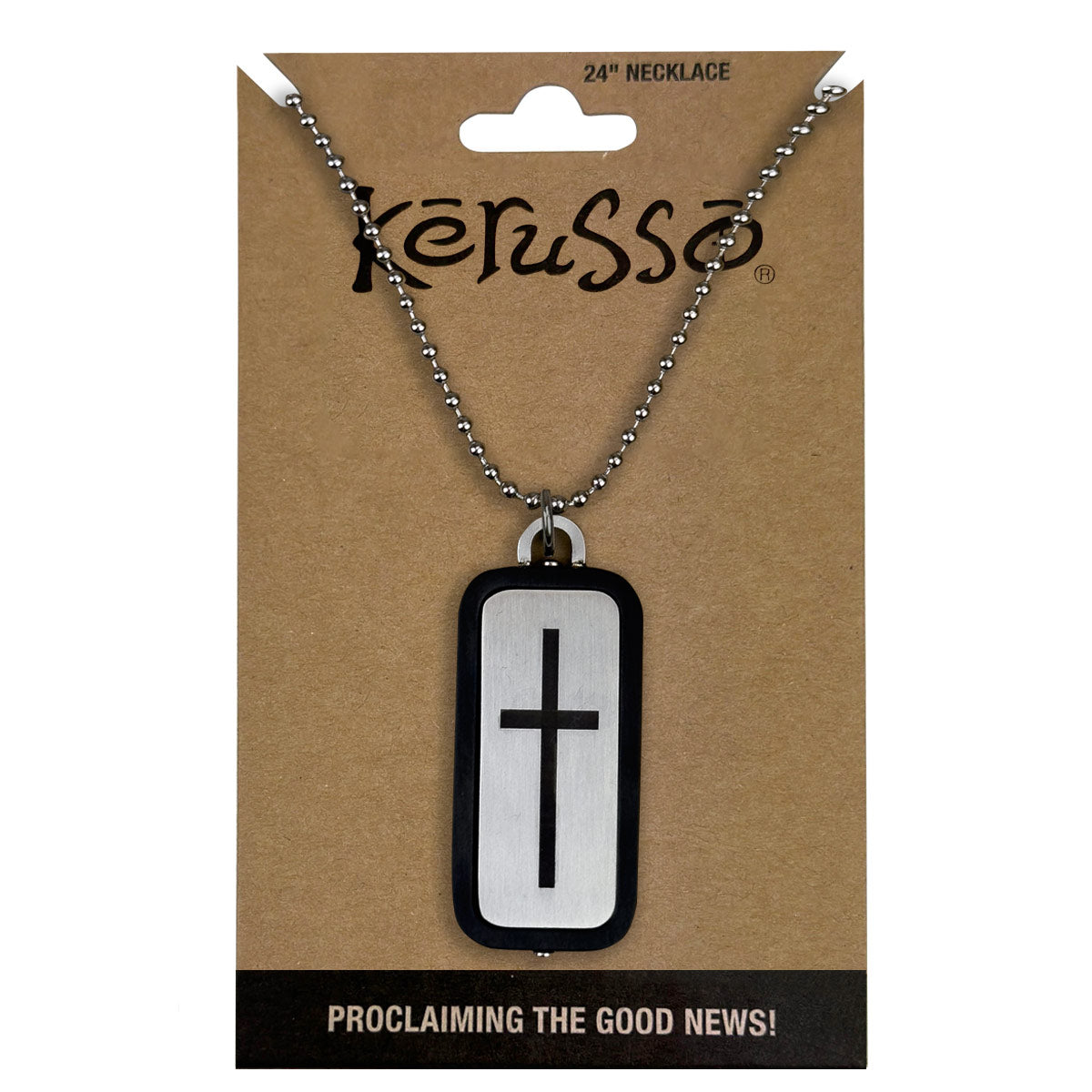 Kerusso Men's Necklace- John 3:16 Cross