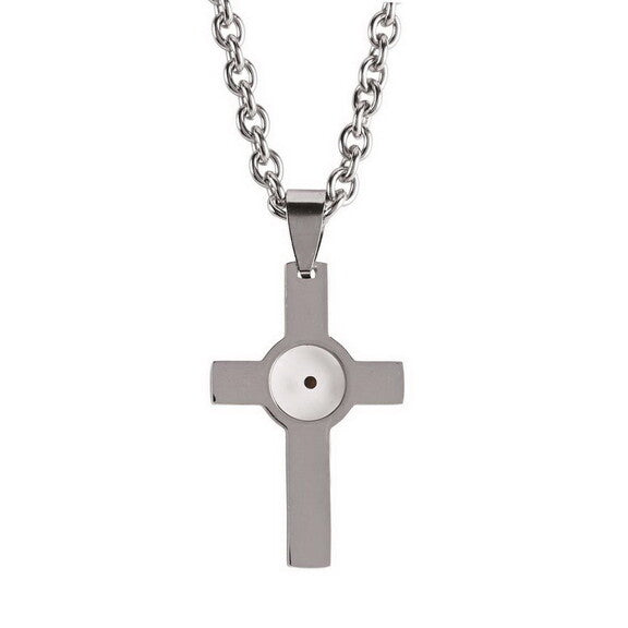 Mustard Seed Cross Necklace, 24" Chain