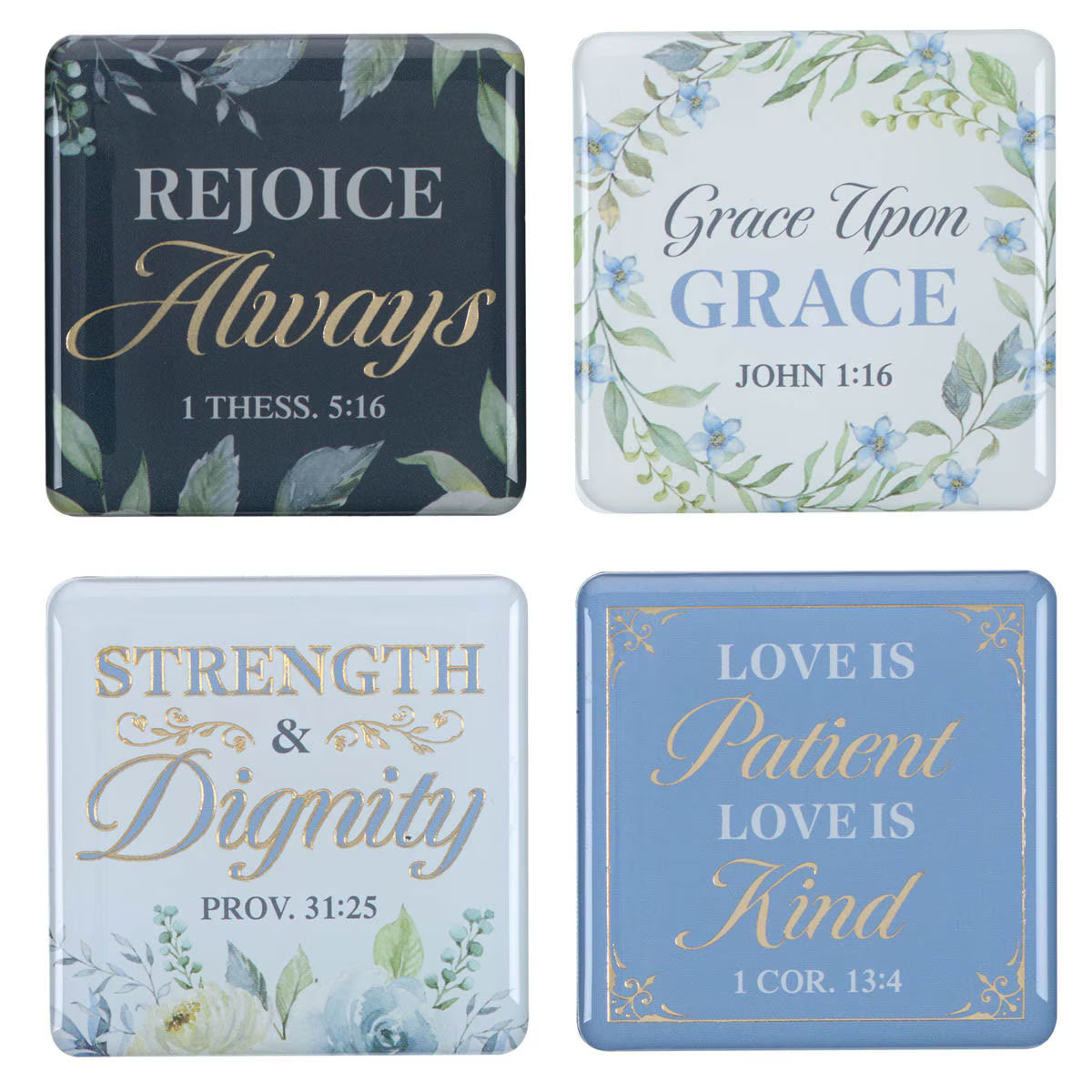 Strength and Dignity Indigo Rose Magnets