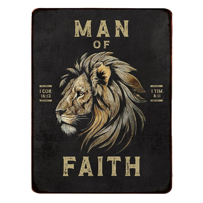 Lion of Judah Metal Sign, 12" W x 16" H
