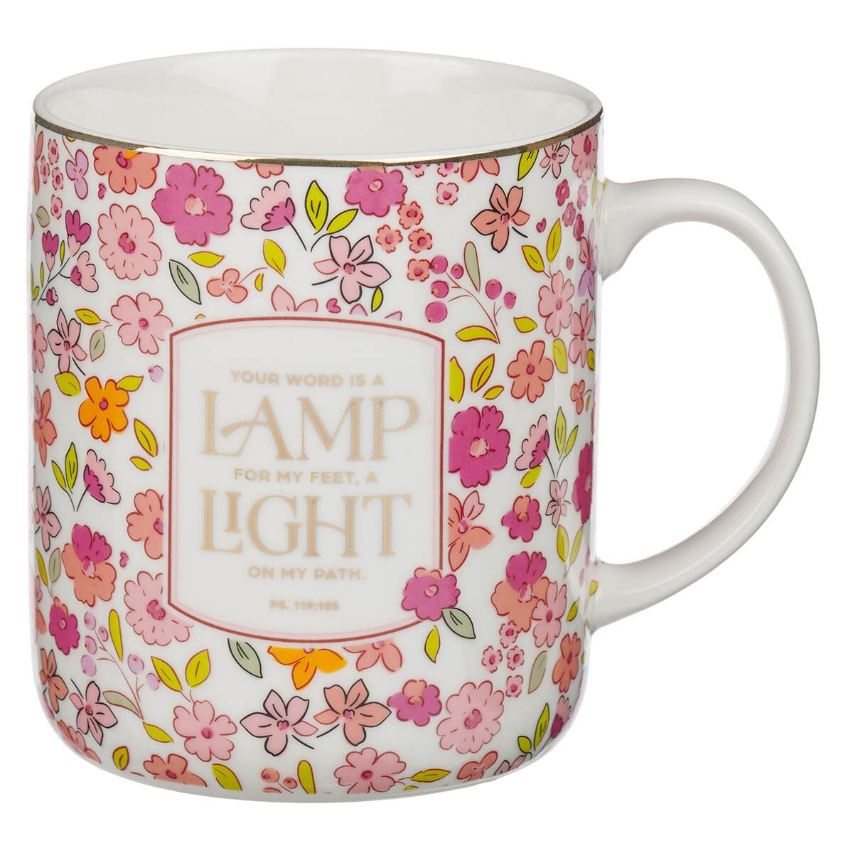 Lamp for My Feet Pink Meadow Ceramic Coffee Mug - Psalm 119:105