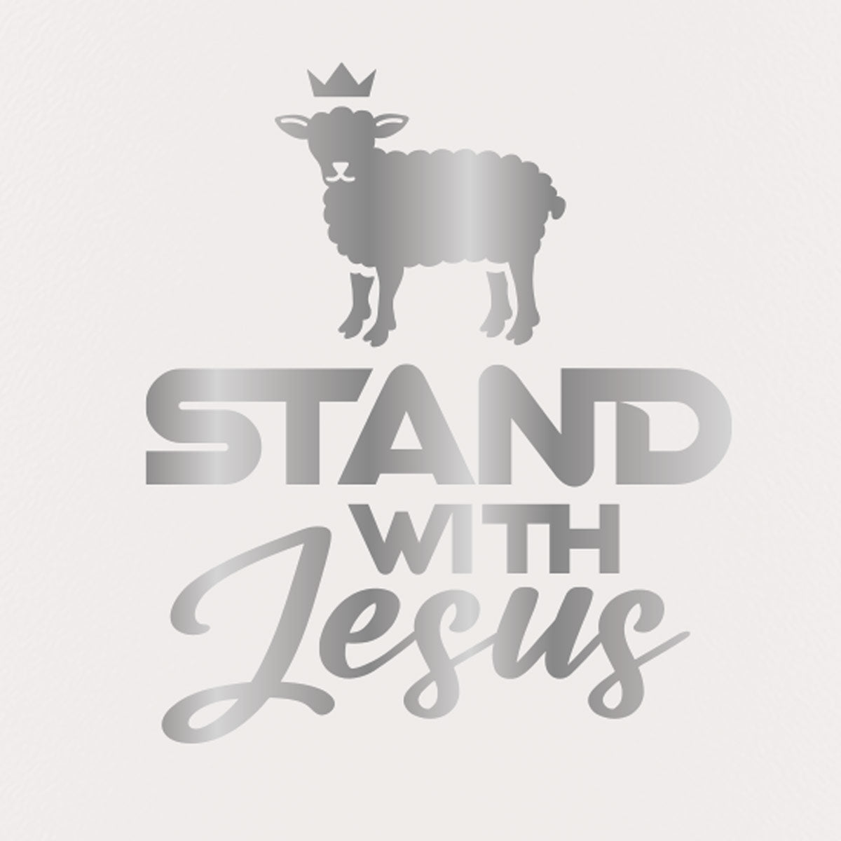 40 oz Stainless Steel Mug With Straw Stand With Jesus