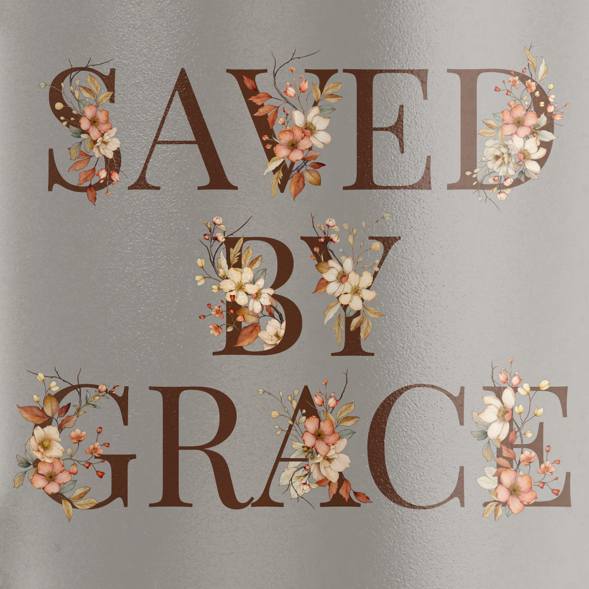 30 oz Stainless Steel Mug With Straw Saved By Grace