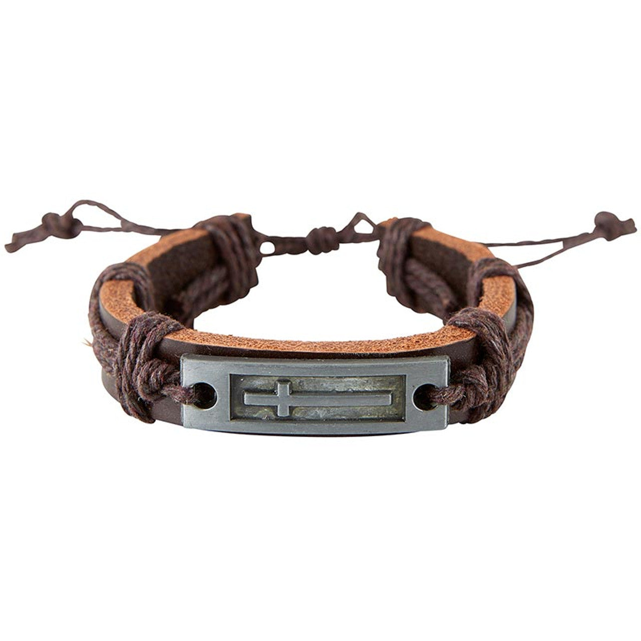 Men's Adjustable Cross Bracelet