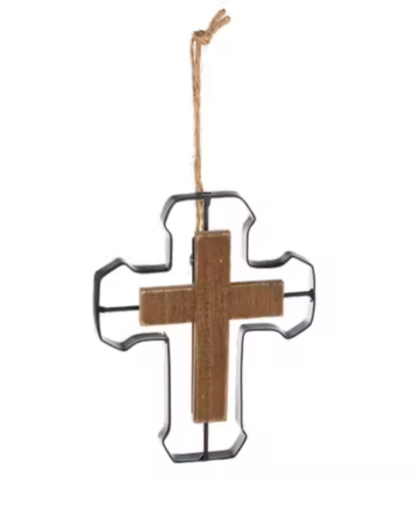 Layered Dimensional Cross Ornament
