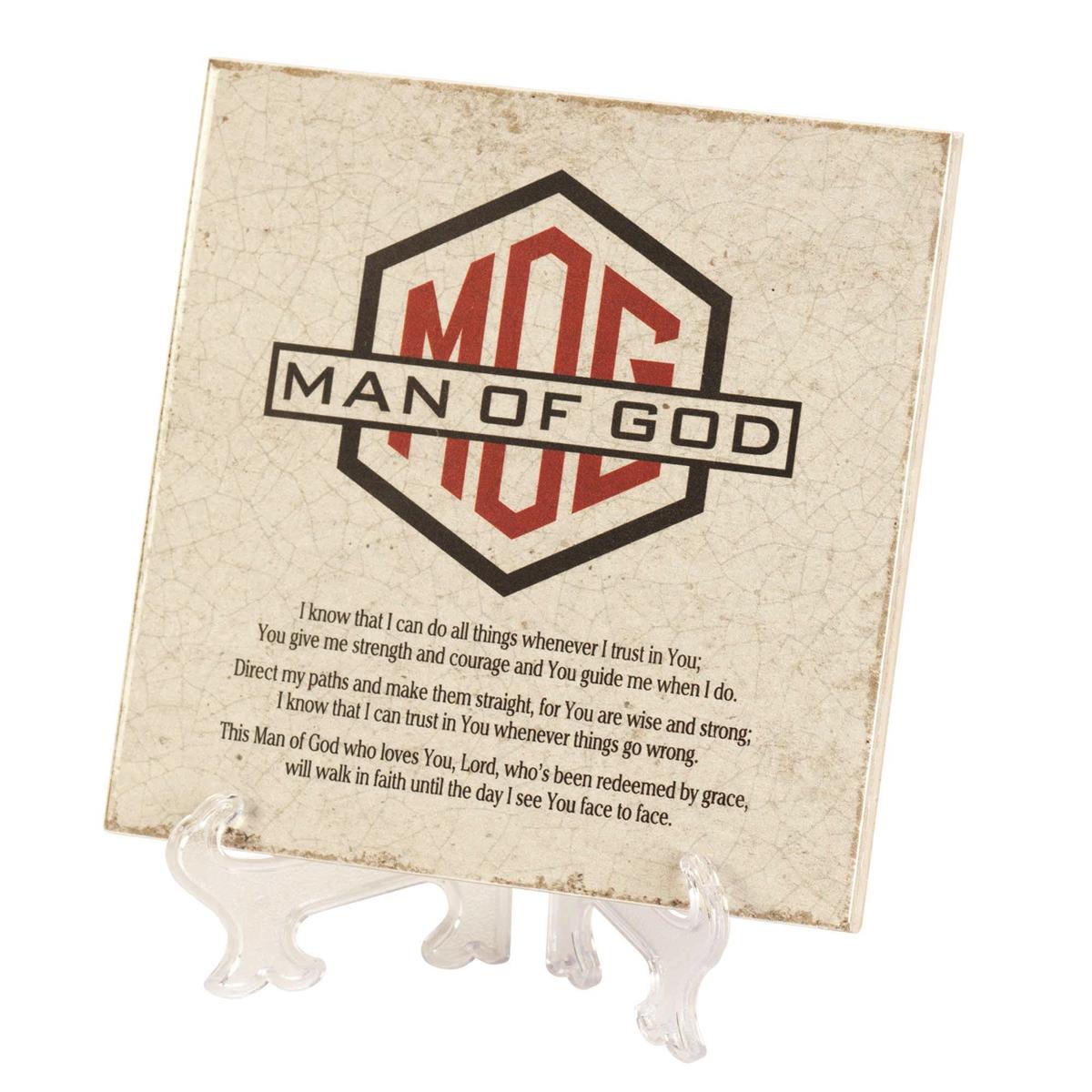 Tabletop Tile Man Of God 6x6 Ivory