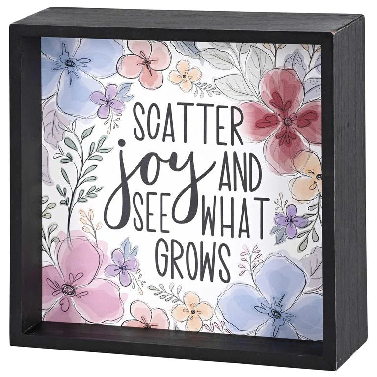 Consider the Wildflowers Tabletop 2 Sided, 9.5" X 9.5"