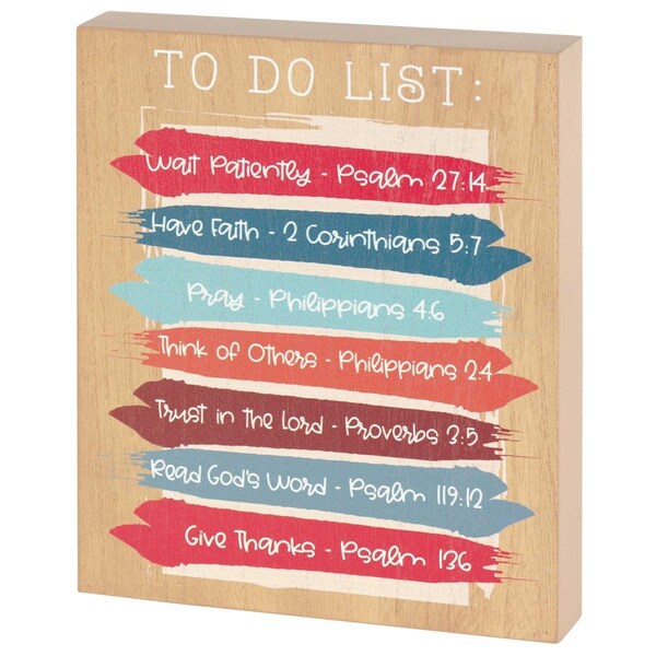 To Do List- Tabletop Wall Decor