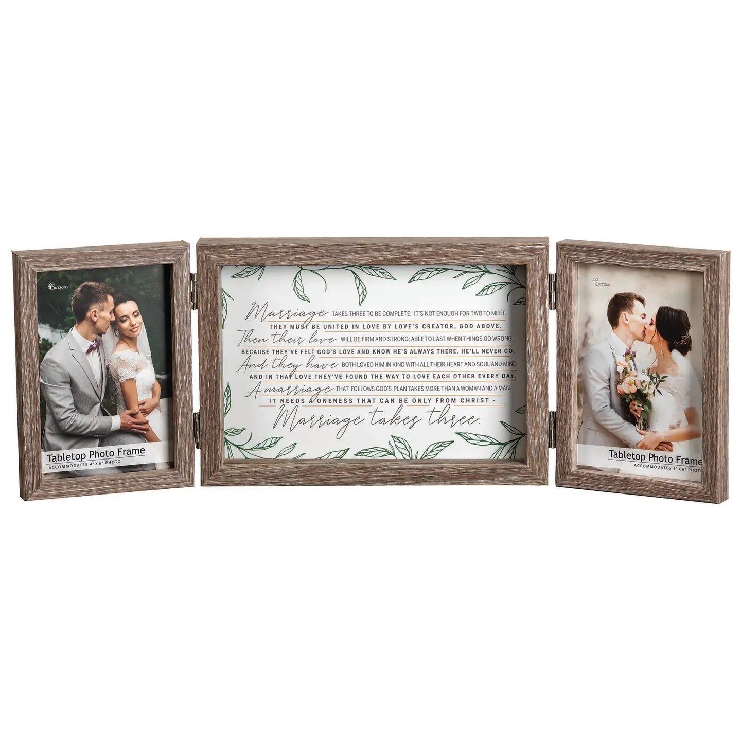Triple Photo Frame Marriage Takes 3