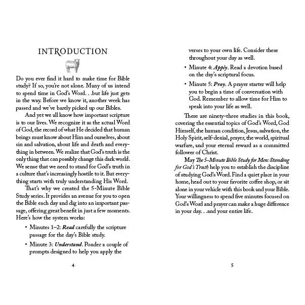 The 5-Minute Bible Study For Men: Standing For God's Truth