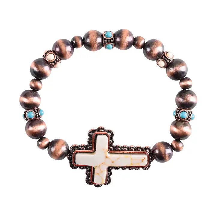 Stretch Bracelet Western Navajo Copper