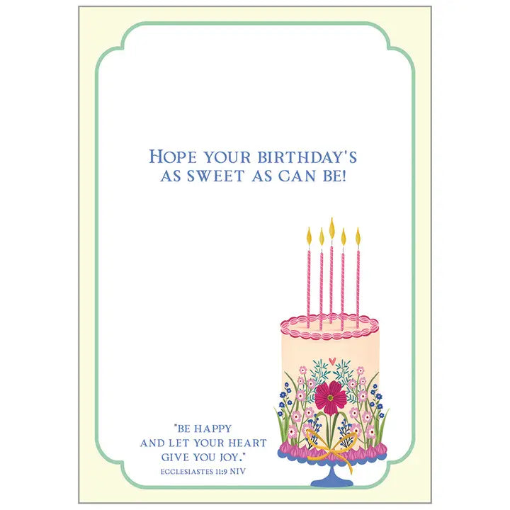Spring Cake - Faith Birthday Card- SVD110175