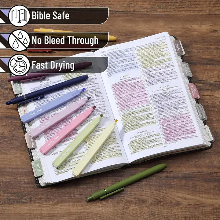 Mr. Pen Aesthetic Highlighters and Gel Pens No Bleed, 10 Pack
