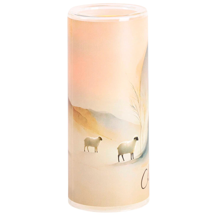 Candleholder Nativity Christ Is Born 10"