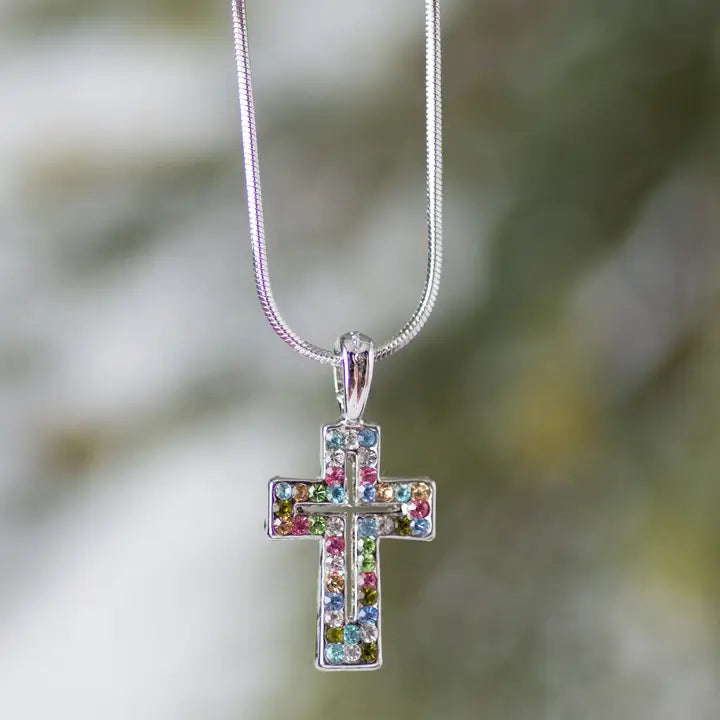 Open Cross Multi Pendant Necklace - Eden Merry Necklace