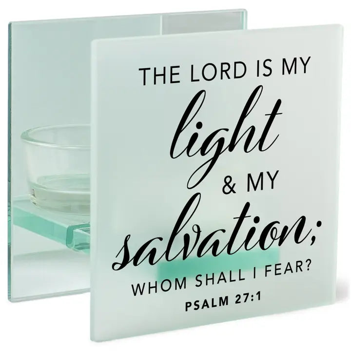 Lord Is My Light & My Salvation/ Psalm Tealight Holder