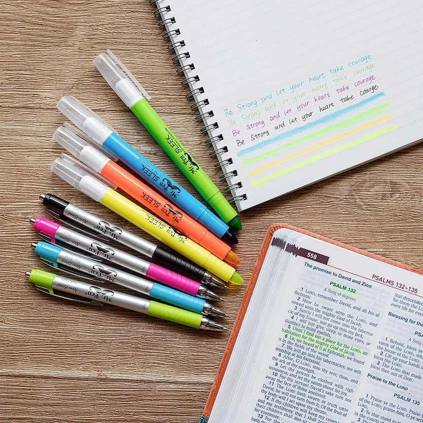 Mr. Pen- Bible Highlighters and Pens No Bleed, 8 Pack