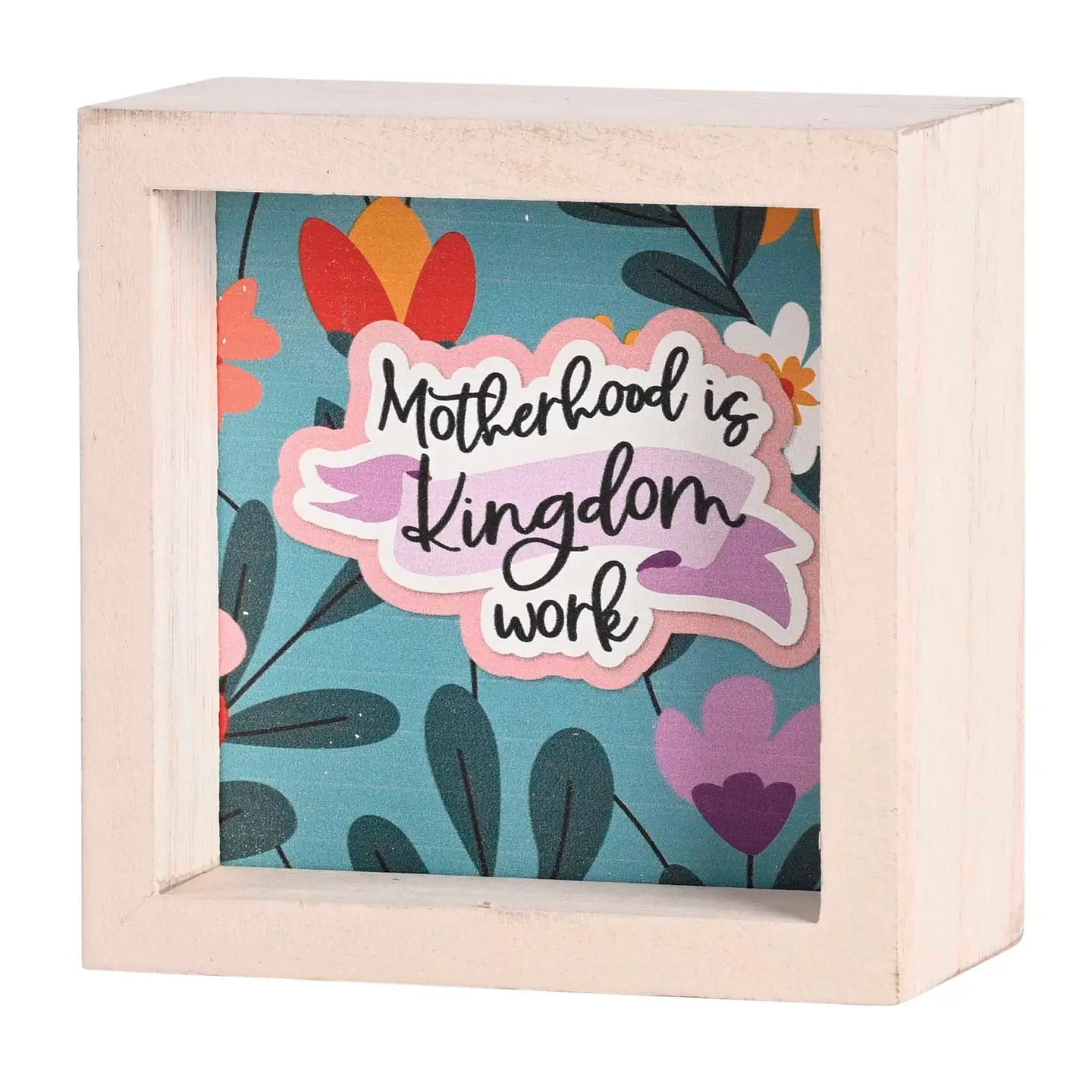 Tabletop 2 Sided Art Motherhood Is 4x4